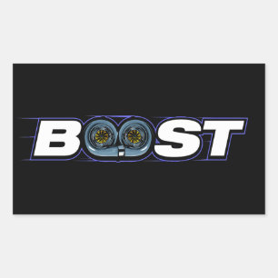 BOOST Turbo Rechteckiger Aufkleber