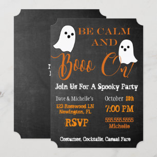 Boost und Boos Halloween Bootfahren auf Cocktail-P Einladung