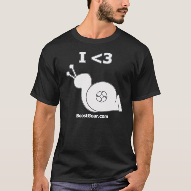 BoostGear - i-Herz-Turbo-Schnecke T-Shirt (Vorderseite)