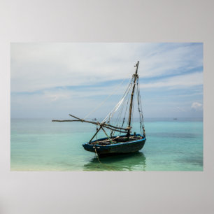 Boot am Cocoyer-Strand - Haiti 2018 Poster