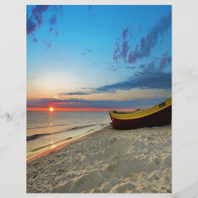 Boot am Strand (Vorderseite)