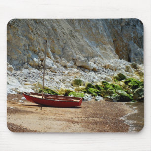 Boot am Strand von Alum Bay Mousepad