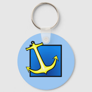 Boot Anchor Nautical Sailing Blue Einfach Schlüsselanhänger