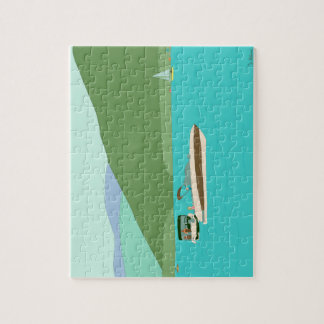 Boot auf dem George Lake