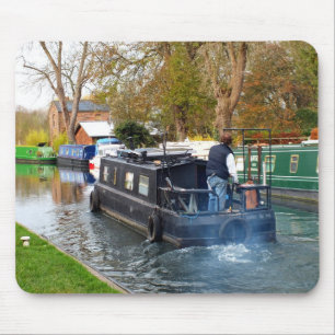 Boot auf dem Newbury Kanal Mousepad