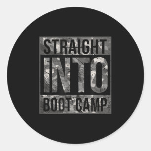 Boot Camp Basic Training Shirt für neue militärisc Runder Aufkleber