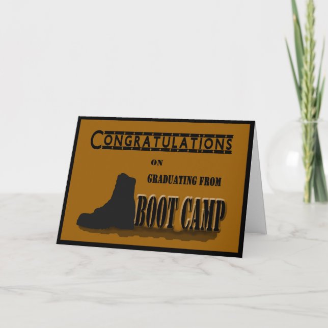 Boot Camp Graduation Card Karte (Vorderseite)