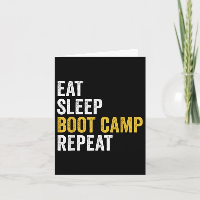 Boot Camp Military Bootcamp Fitness Karte (Vorderseite)