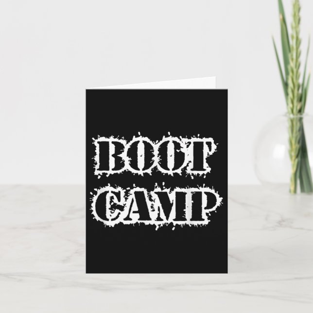Boot Camp Workout Bootcamp Fitness Karte (Vorderseite)