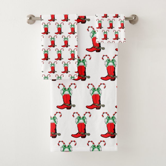 Boot Cowboy De Noël Occidental Avec Sucres de cann (En situation)