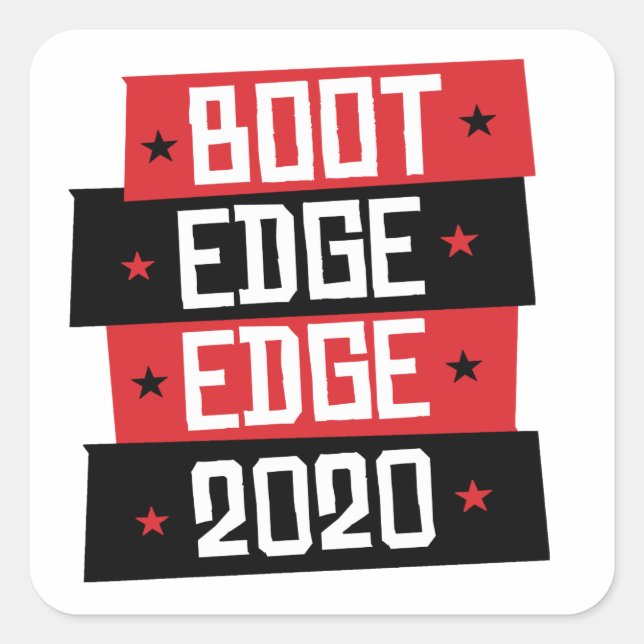 Boot Edge Edge 2020 Quadratischer Aufkleber (Vorderseite)