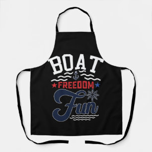 Boot Freiheit Spaß 4. Juli Boater  Schürze