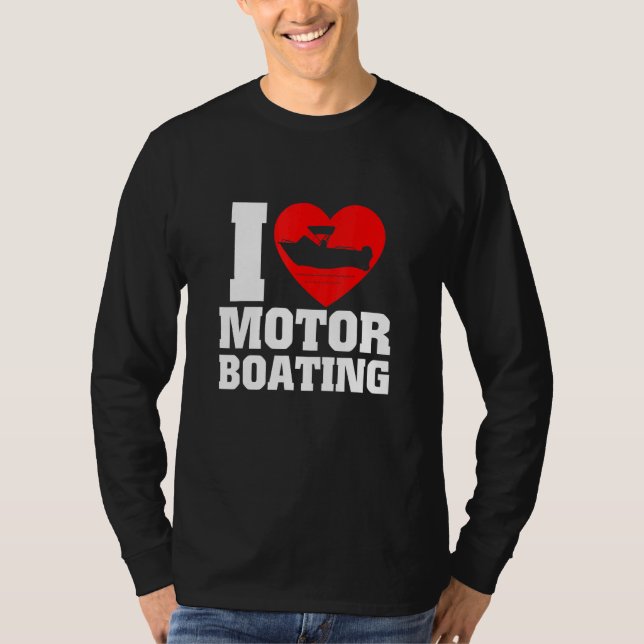 Boot-I-Liebe-Motorboot T-Shirt (Vorderseite)
