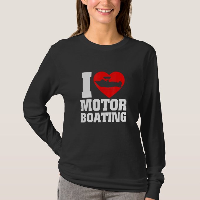 Boot-I-Liebe-Motorboot T-Shirt (Vorderseite)