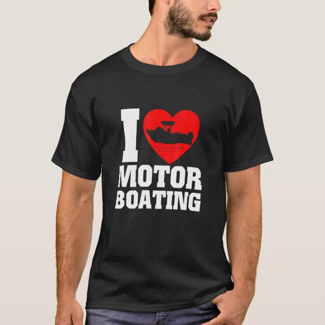 Boot-I-Liebe-Motorboot T-Shirt (Vorderseite)