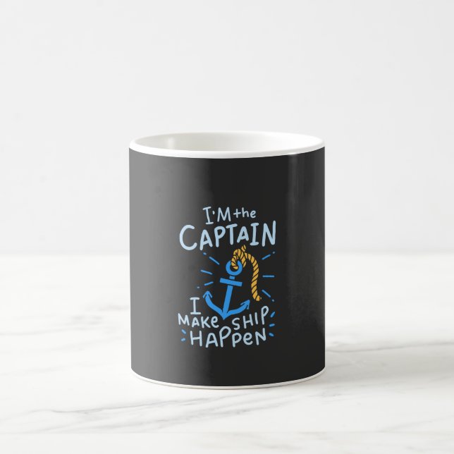 Boot - Ich bin der Kapitän Kaffeetasse (Mittel)