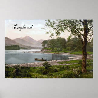 Boot im Lake District, England (1900) Poster