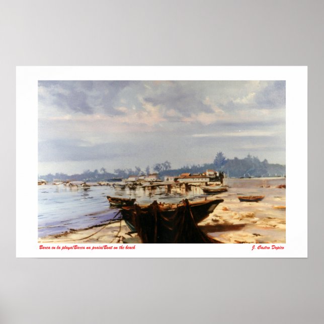Boot im Strand/Boot na praia/Boat on the beach Poster (Vorne)
