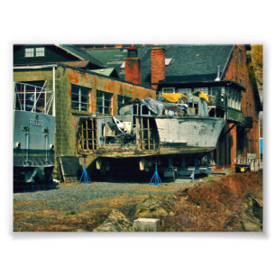 Boot im Trockendock Fotodruck