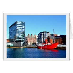 Boot in der Albert Dock Liverpool-Karte