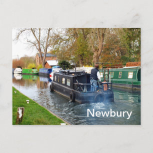 Boot in Newbury Postkarte