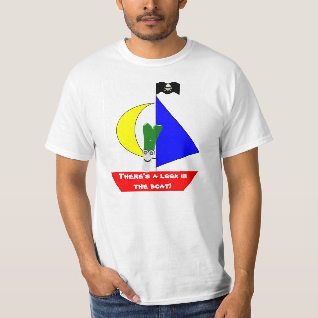 Boot mit einem Lauch humorvoll T-Shirt (Vorderseite)