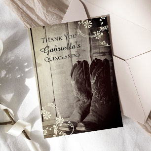 Boot rustique Cowboy Western Quinceañera Merci