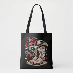 Boot Scootin 'Around The Christmas Tree Western Tasche