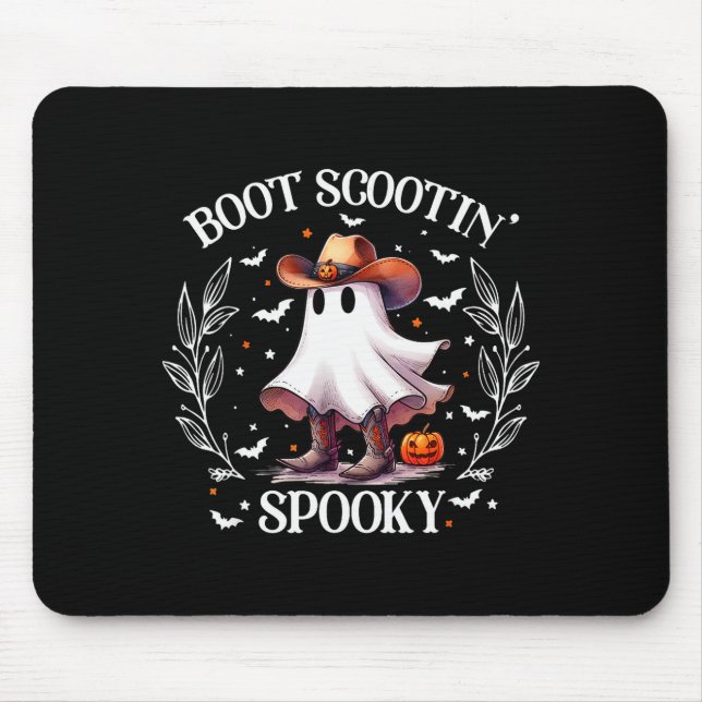 Boot Scootin Soky Retro Western Funny Halloween Cu Mousepad (Vorne)