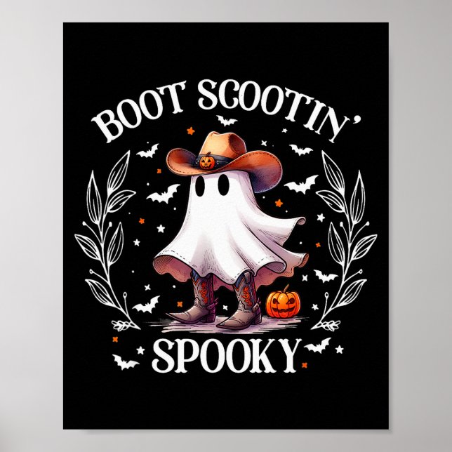 Boot Scootin Soky Retro Western Funny Halloween Cu Poster (Vorne)