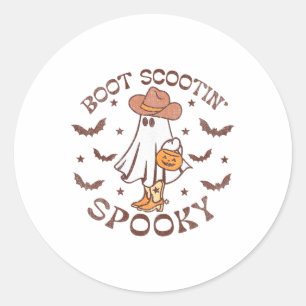 Boot Scootin Spooky Herbst Erntedank Hallo Runder Aufkleber