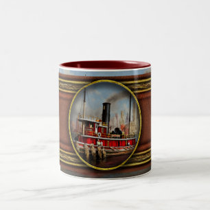 Boot - Tugboat - The Watuppa 1935 Zweifarbige Tasse