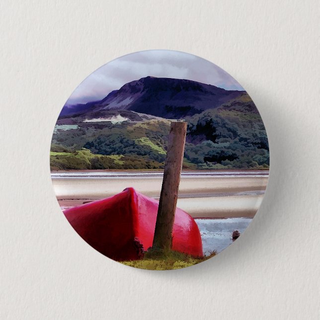 BOOT- UND BERGLANDSCHAFT BUTTON (Vorderseite)