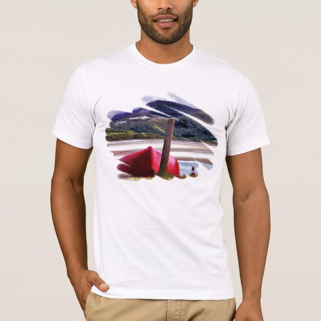 BOOT- UND BERGLANDSCHAFT T-Shirt (Vorderseite)