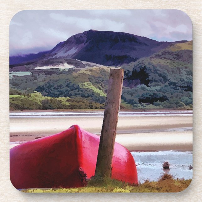 BOOT- UND BERGLANDSCHAFT UNTERSETZER (Vorderseite)