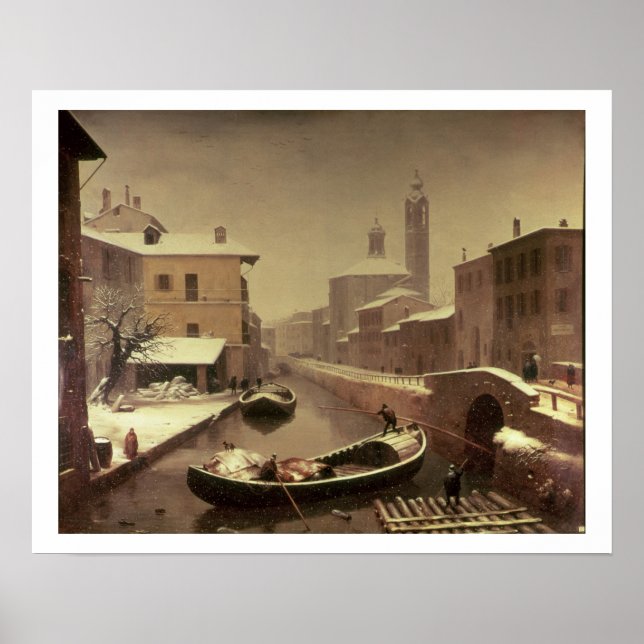 Boot unter dem Schnee Poster (Vorne)