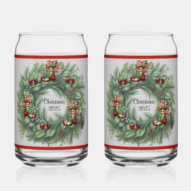 Boot Wreath Soda Glass (Recto)