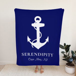 Bootanchor Navy Personalisiert Sherpadecke