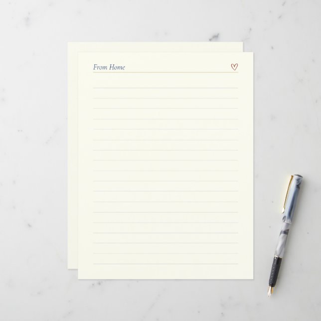 Bootcamp Briefe aus der Heimat Briefpapier (Vorderseite/Rückseite Beispiel)