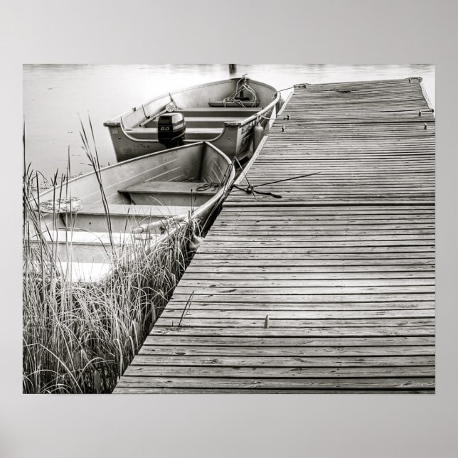 Boote am Dock Poster (Vorne)