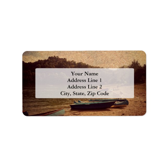 Boote am See Address Labels Adressaufkleber (Vorne)