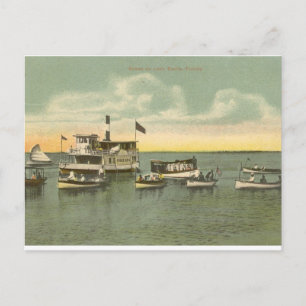 Boote am See Eustis, Florida - 1910 Postkarte