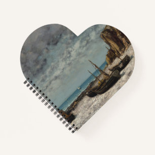 Boote am Strand, Étretat - Gustave Courbet Notizbuch