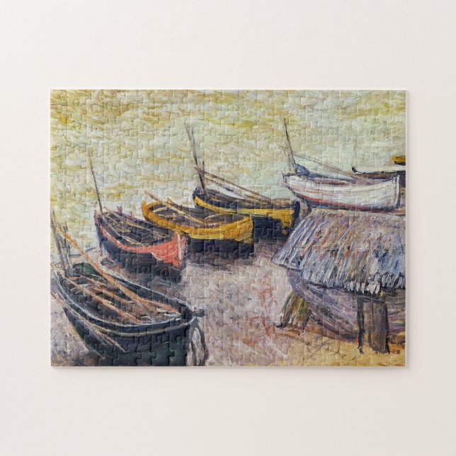 Boote am Strand Monet Fine Art (Horizontal)