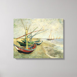 Boote am Strand von Saintes-Maries Leinwanddruck