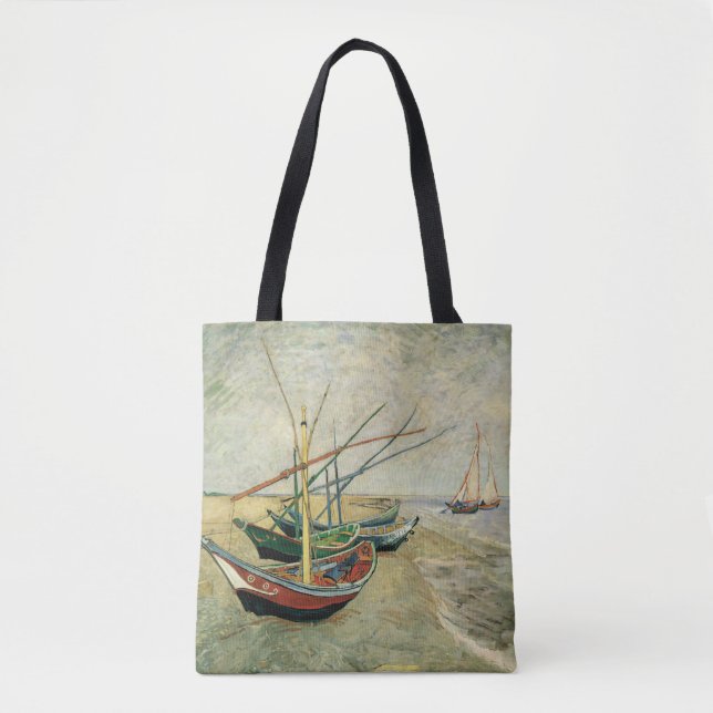 Boote am Strand von Saintes-Maries Tasche (Vorderseite)