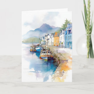 Boote an der Erholung in Aquarellen Karte