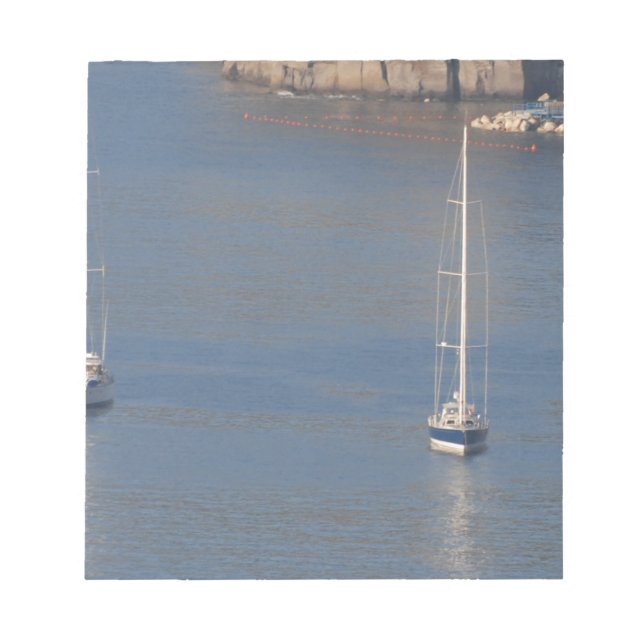 Boote an der Erholung in Sorrento Italien Notizblock (Vorderseite)