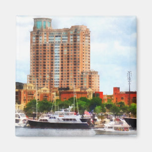 Boote an innerem Hafen-Baltimore MD Magnet
