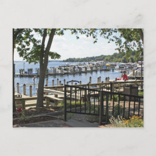 Boote angedockt postkarte